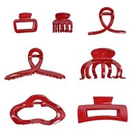 Women's Simple Style Geometric Solid Color PC Hair Claws main image 3