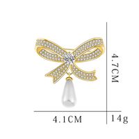 Sweet Bow Knot Copper Inlay Zircon Women's Brooches main image 4