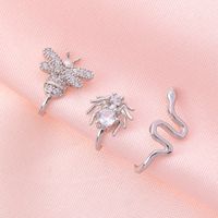 1 Piece Nose Rings & Studs Elegant Rabbit Snake Butterfly Copper Plating Nose Ring main image 3