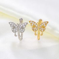 1 Piece Nose Rings & Studs Elegant Butterfly Copper Plating Nose Ring main image 4