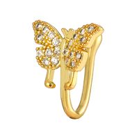 1 Piece Nose Rings & Studs Elegant Butterfly Copper Plating Nose Ring sku image 2