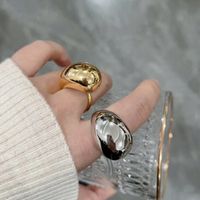 Wholesale Hip-Hop Geometric Solid Color Copper Plating Open Rings main image 1