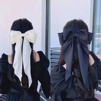 Women's Elegant Bow Knot Cloth Tassel Pleated Hair Clip main image 5