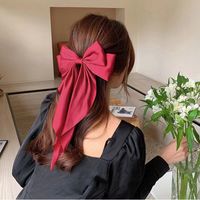 Women's Elegant Bow Knot Cloth Tassel Pleated Hair Clip sku image 8