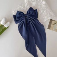 Women's Elegant Bow Knot Cloth Tassel Pleated Hair Clip sku image 11