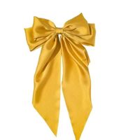 Women's Elegant Bow Knot Cloth Tassel Pleated Hair Clip sku image 10