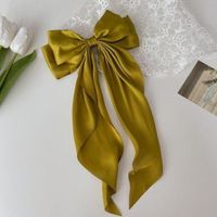 Women's Elegant Bow Knot Cloth Tassel Pleated Hair Clip sku image 16