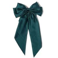 Women's Elegant Bow Knot Cloth Tassel Pleated Hair Clip sku image 12