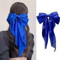 Women's Elegant Bow Knot Cloth Tassel Pleated Hair Clip sku image 15