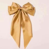 Women's Elegant Bow Knot Cloth Tassel Pleated Hair Clip sku image 9