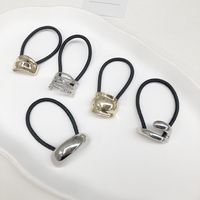 Women's Simple Style Solid Color Alloy Rubber Band Hair Tie main image 4