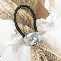 Women's Simple Style Solid Color Alloy Rubber Band Hair Tie sku image 3