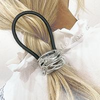 Women's Simple Style Solid Color Alloy Rubber Band Hair Tie sku image 2