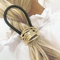 Women's Simple Style Solid Color Alloy Rubber Band Hair Tie sku image 1