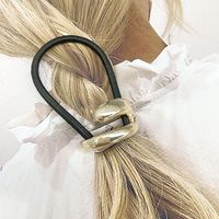 Women's Simple Style Solid Color Alloy Rubber Band Hair Tie sku image 13