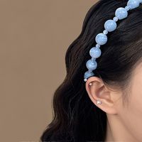 Women's Classical Solid Color Beaded Hair Band main image 3