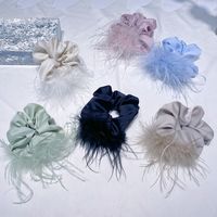 Women's Sweet Solid Color Satin Hair Tie main image 3