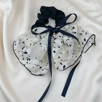 Women's Chinoiserie Casual Polka Dots Cloth Gauze Hair Clip Hair Tie sku image 1