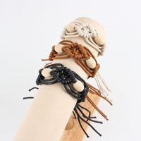 Simple Style Flower Wooden Beads Wax Line Braid Unisex Bracelets main image 6
