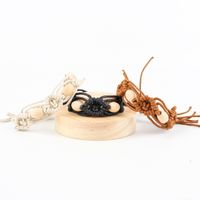 Simple Style Flower Wooden Beads Wax Line Braid Unisex Bracelets main image 4