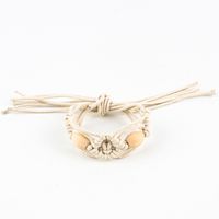 Simple Style Flower Wooden Beads Wax Line Braid Unisex Bracelets sku image 3