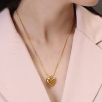 Copper 18K Gold Plated Silver Plated Elegant Heart Shape Pendant Necklace main image 2