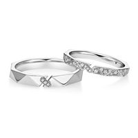 Sterling Silver Lady Geometric Plating Open Rings main image 2