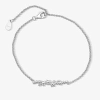 Casual Elegant Star Sterling Silver White Gold Plated Gold Plated Women's Bracelets Necklace sku image 2