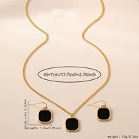 Simple Style Classic Style Commute Square Alloy Women's Jewelry Set main image 2