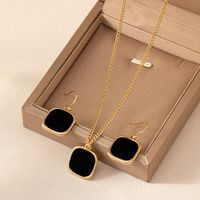 Simple Style Classic Style Commute Square Alloy Women's Jewelry Set sku image 1