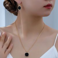 Simple Style Classic Style Commute Square Alloy Women's Jewelry Set main image 4