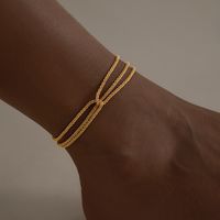 Casual Simple Style Geometric Copper Women's Anklet sku image 1