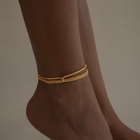 Casual Simple Style Geometric Copper Women's Anklet main image 1