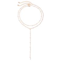 IG Style Simple Style Geometric Imitation Pearl Copper Women's Pendant Necklace main image 5