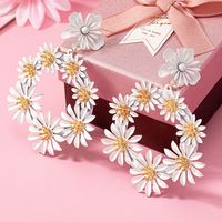 1 Pair Exaggerated Bohemian Sweet Flower Alloy Drop Earrings main image 1