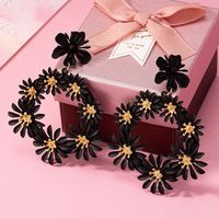 1 Pair Exaggerated Bohemian Sweet Flower Alloy Drop Earrings main image 4