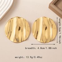 1 Pair Classic Style Round Plating Ferroalloy Ear Studs main image 2