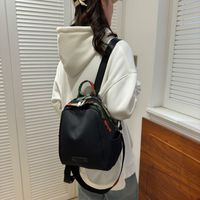 Women's Nylon Solid Color Classic Style Sewing Thread Bucket Zipper Fashion Backpack main image 5