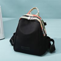 Women's Nylon Solid Color Classic Style Sewing Thread Bucket Zipper Fashion Backpack main image 1