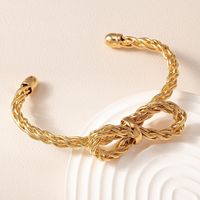 Sweet Simple Style Bow Knot Ferroalloy Wholesale Cuff Bracelets main image 6