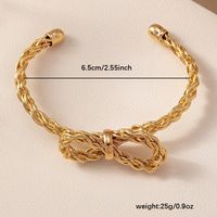 Sweet Simple Style Bow Knot Ferroalloy Wholesale Cuff Bracelets main image 2