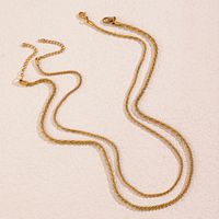 304 Stainless Steel 18K Gold Plated Simple Style Solid Color Necklace main image 6