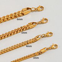 304 Stainless Steel 18K Gold Plated Vintage Style Chain Necklace main image 3