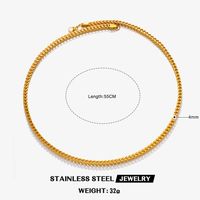 304 Stainless Steel 18K Gold Plated Vintage Style Chain Necklace sku image 5