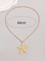 Wholesale Jewelry Vintage Style Exaggerated Starfish Alloy Iron Zinc Pendant Necklace main image 2
