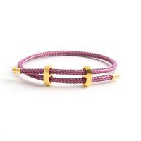 Hip-Hop Simple Style Color Block Wire Rope Copper Buckle Women's Wristband main image 3