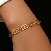 IG Style Simple Style Geometric Iron Hollow Out Women's Bracelets main image 1