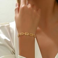 IG Style Simple Style Geometric Iron Hollow Out Women's Bracelets main image 3