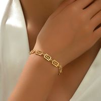 IG Style Simple Style Geometric Iron Hollow Out Women's Bracelets main image 4