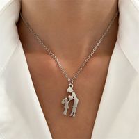 MAMA Moderner Stil Einfacher Stil Menschlich Legierung Asymmetrisch Überzug Muttertag Frau Halskette Mit Anhänger main image 5